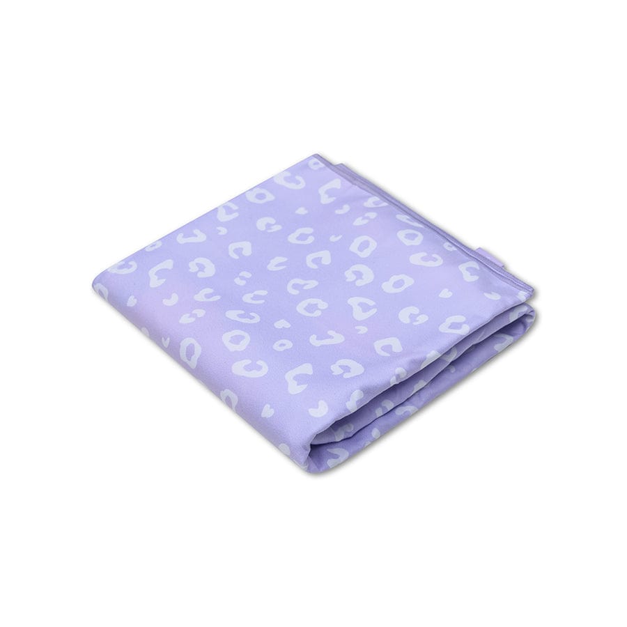 Léopard | serviette microfibre lilas 135 x 65 cm