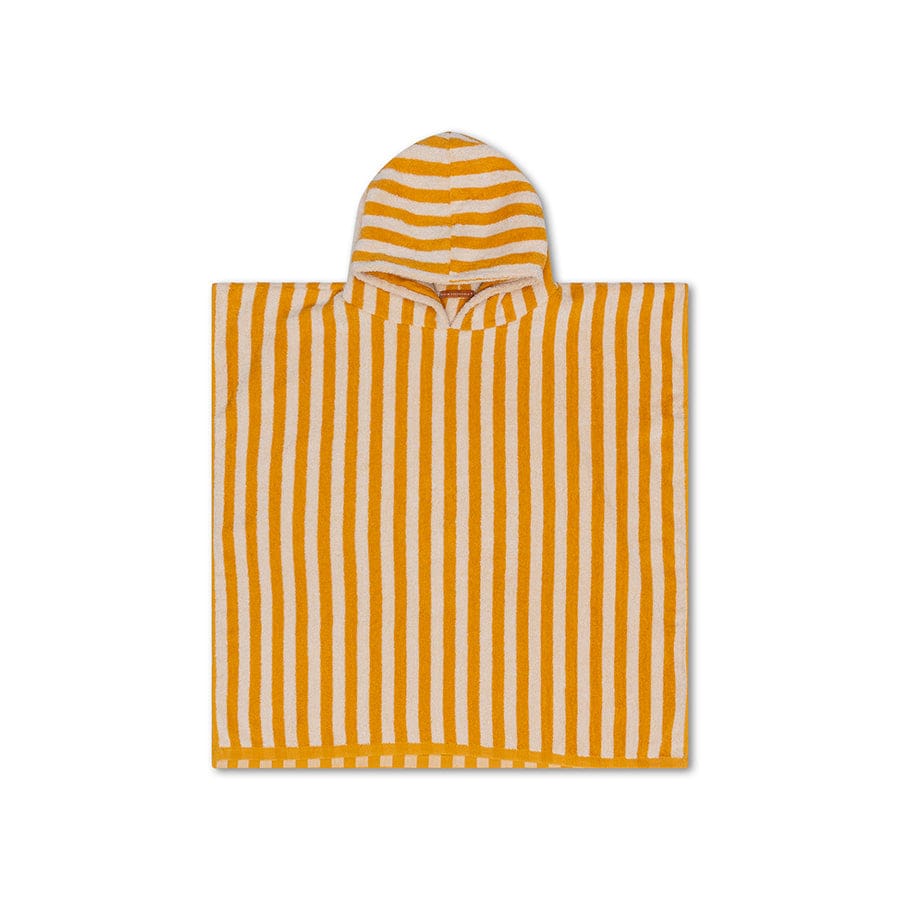 Flux | poncho de plage jaune blanc 65 x 65 cm