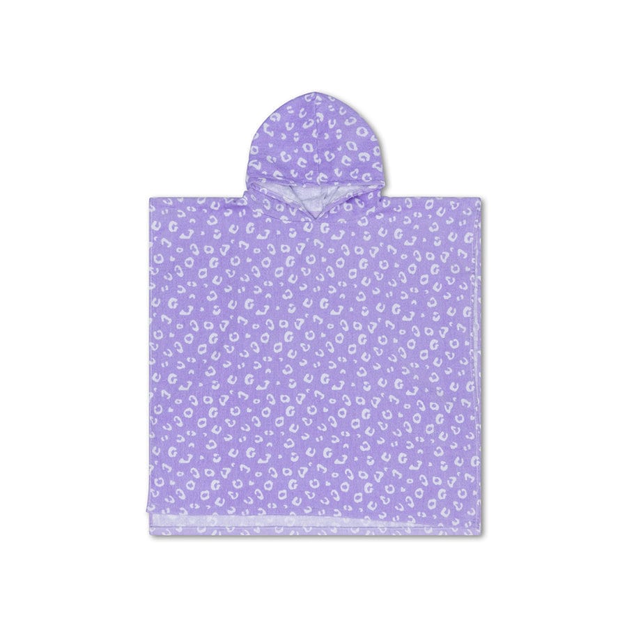 Léopard | poncho de plage lilas 65 x 65 cm