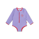 Tons emblématiques | maillot de bain uv à manches longues pour filles violettes