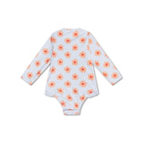 Amour floral | maillot de bain anti-UV fille multicolore à manches longues
