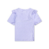Léopard | maillot de bain anti-UV lilas à manches courtes