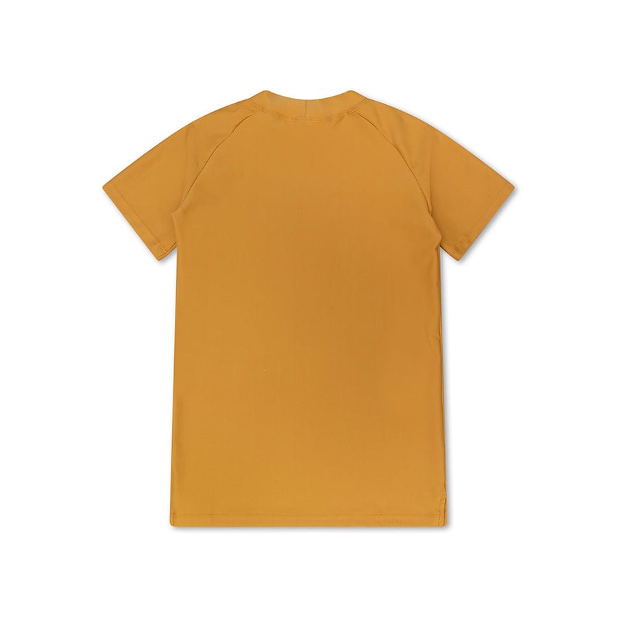 Tons purs | maillot de bain anti-UV jaune à manches courtes