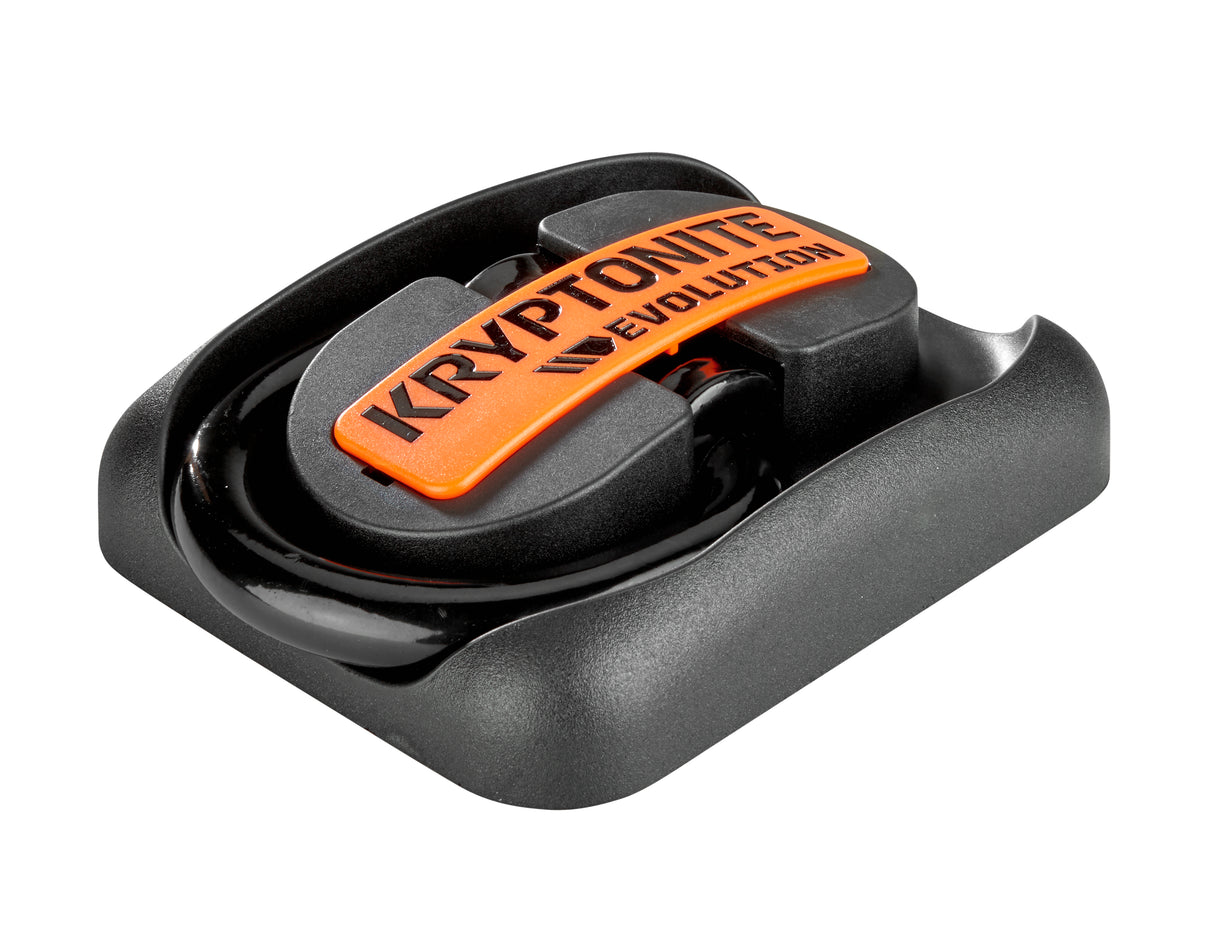 Ancrage mural au sol Kryptonite évolution - point de verrouillage permanent - ancrage mural moto - support en acier - 14 mm - argent noir