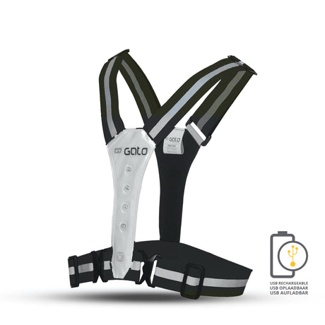Gato Safer gilet de sport LED USB anthracite taille unique
