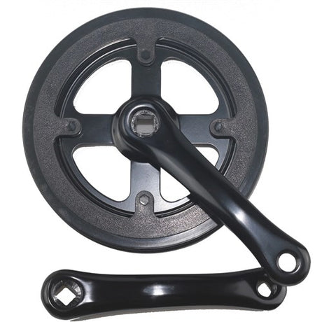 Pédalier Lasco 32 dents 127 mm double bord de protection noir