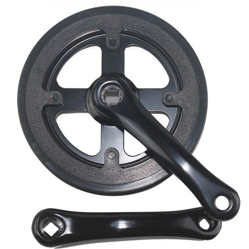 Pédalier Lasco 32 dents 155 mm double bord de protection noir