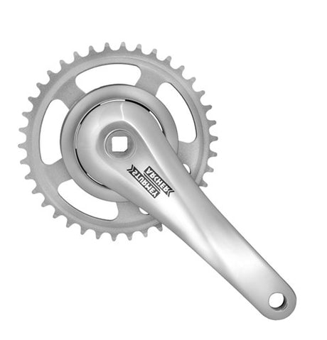 Sunrace Cranket 38T, longueur de manivelle 170 mm. Argent, anciens, sans spie. Couverture de 95 mm. 0 mm de profondeur