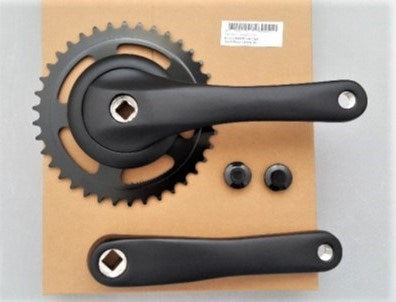 Crank Set 38t Nexus alu Matt Black Flat 1. type