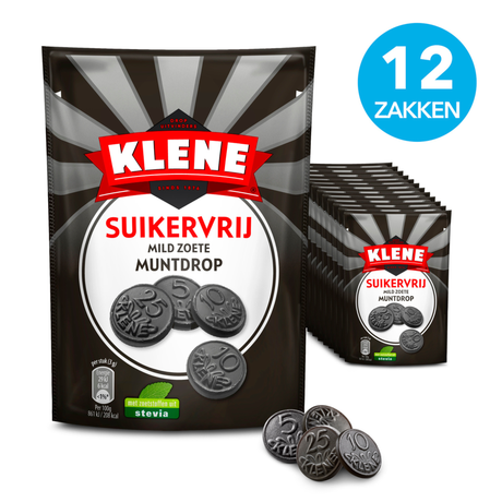 Réglisse menthe douce sans sucre Klene (12x 100gr)