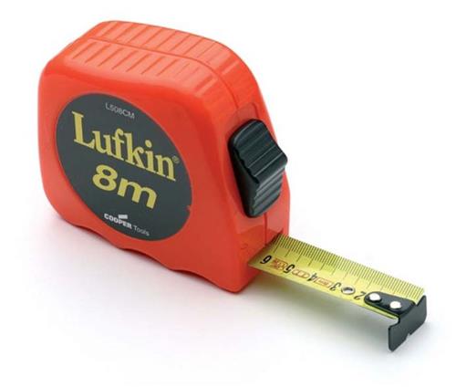 Mètre ruban Lufkin 8mtr 25mm orange