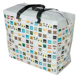 Minecraft faces - sac de rangement pour sac à linge avec fermeture éclair