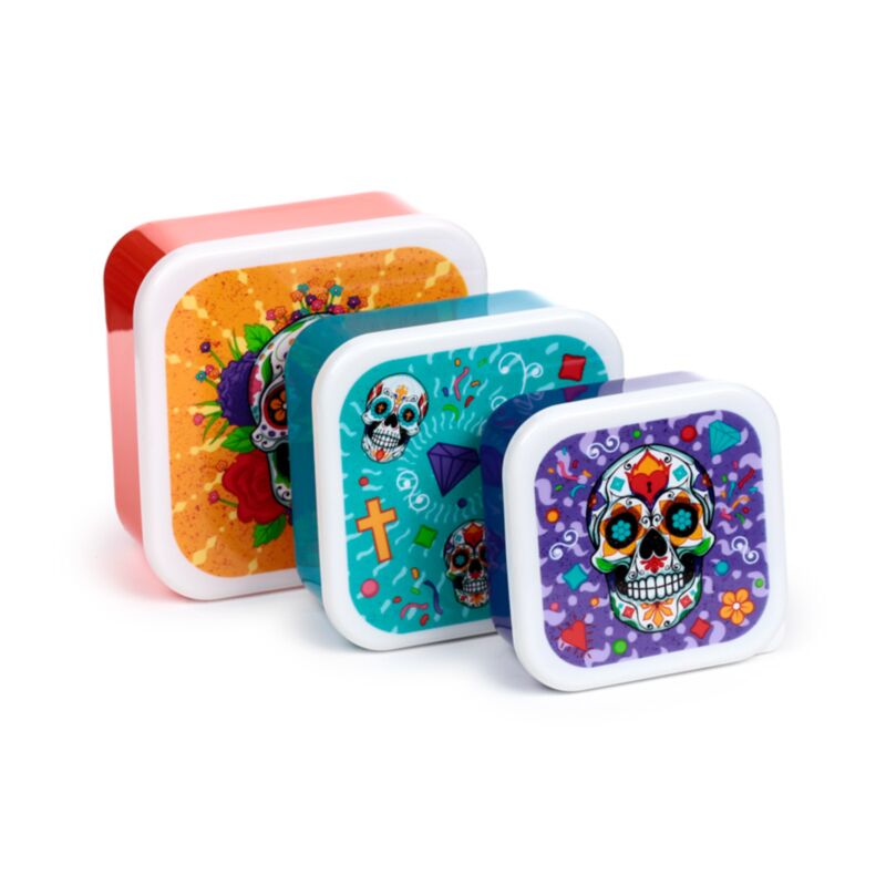 Set 3 boîte à lunch m l xl dia de los muertos