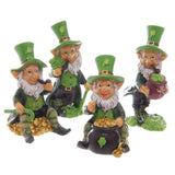 Figurines miniatures de lutin porte-bonheur irlandais 9 - 11 cm
