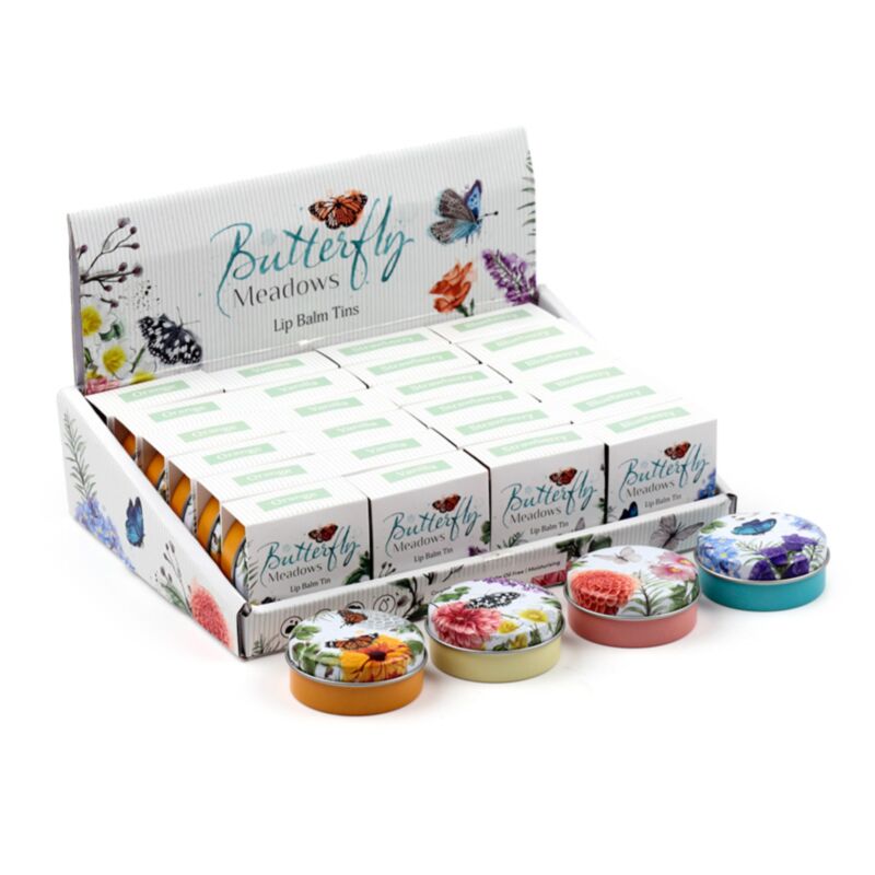 Baume à lèvres papillon Butterfly Meadows en boîte