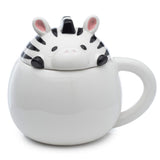 Tasse en céramique en forme de couvercle zèbre Adoramals