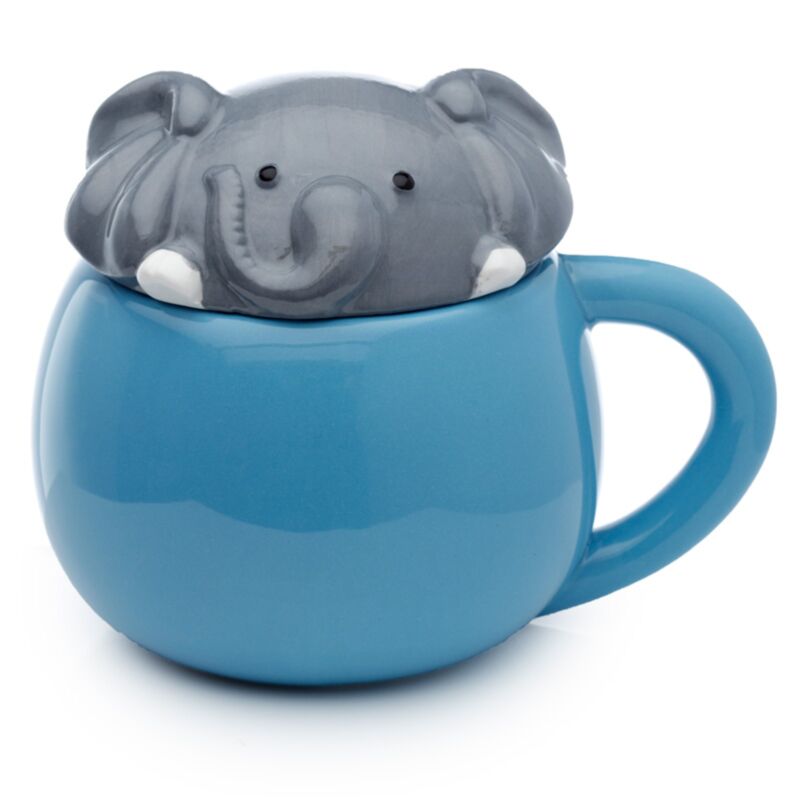 Tasse en céramique en forme de couvercle d'éléphant Adoramals