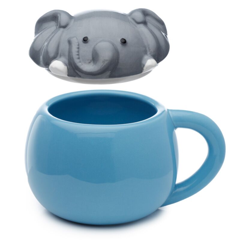 Tasse en céramique en forme de couvercle d'éléphant Adoramals