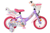 Vélo enfant licorne Volare - filles - 12 pouces - violet