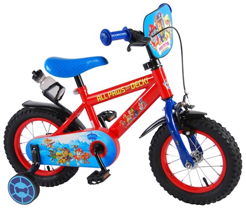 Bici per bambini di pattuglia della zampa - ragazzi - 12 pollici - blu rosso