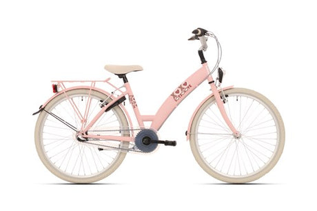 BikeFun Bike Fun 24 pouces Bike Girls 3V Beaucoup d'amour Adobe Pink