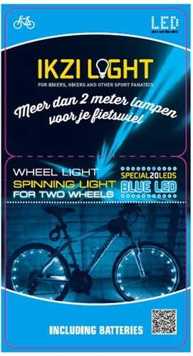 Roues Light Fil à 20 LED 2,2 m Light Wiel V 2-roues bleu