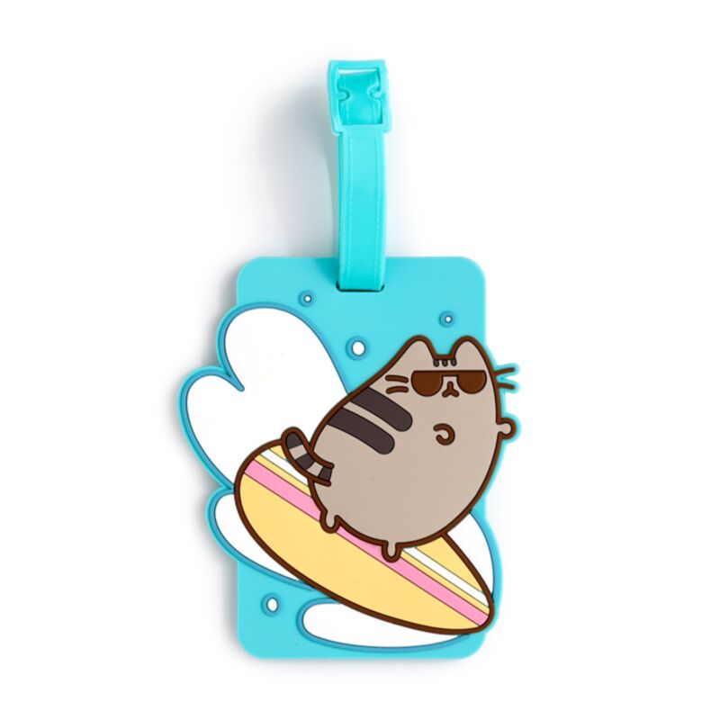 Étiquette de valise en PVC Pusheen le chat surfeur d'été