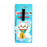 Étiquette de valise en PVC chat porte-bonheur Maneki Neko