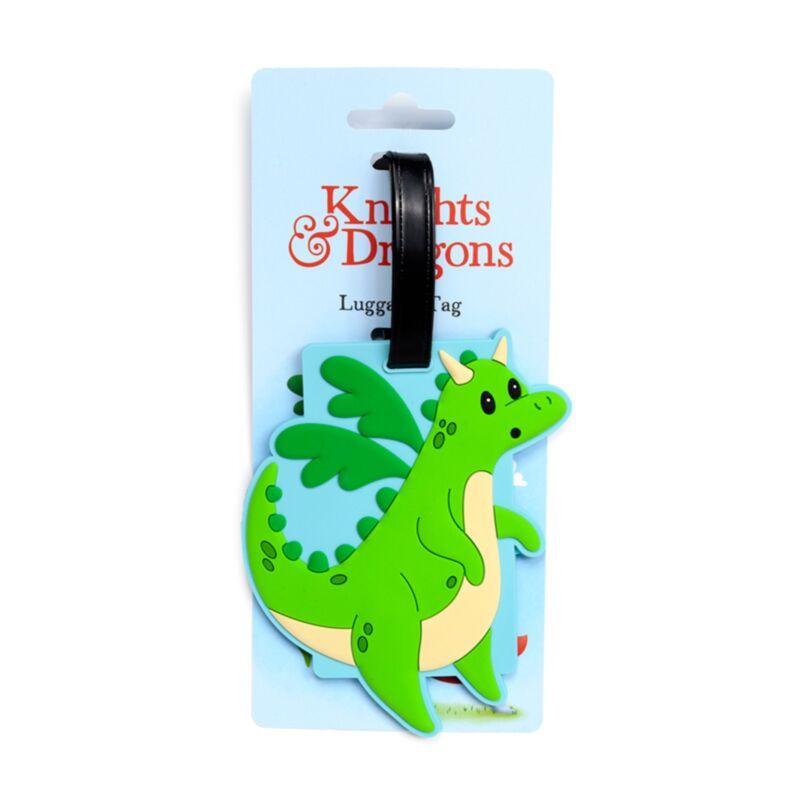 Étiquette de valise en pvc dragons chevaliers dragons