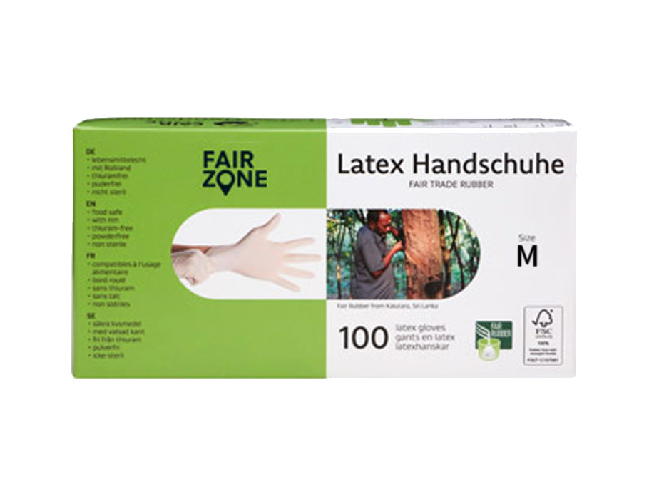 Gants de latex Fairzone - 100 pièces