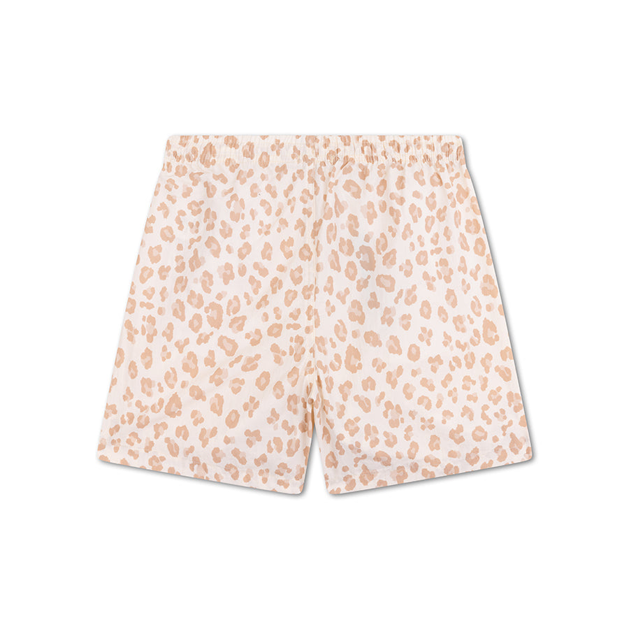 Léopard | short de bain anti-UV fille beige