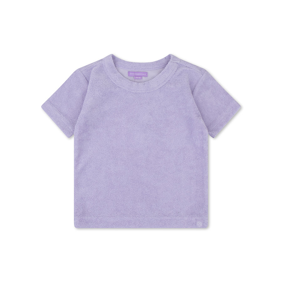 Léopard | ensemble filles lilas plage - mousseline