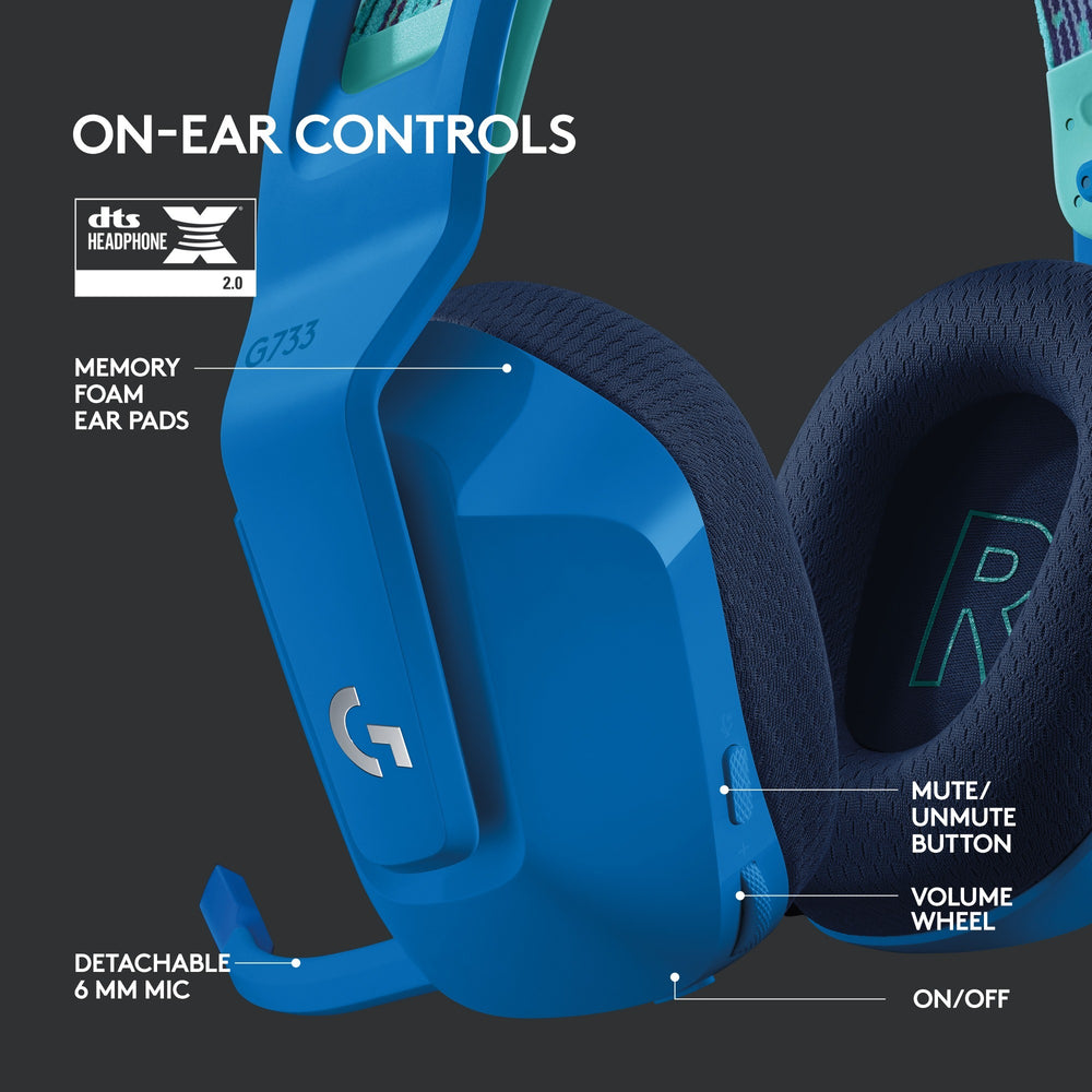 Logitech G733 Lightspeed Wireless RVB Gaming Headsset