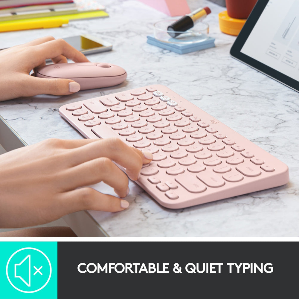 Logitech K380 pour le clavier Bluetooth MAC multi-appareils Roz