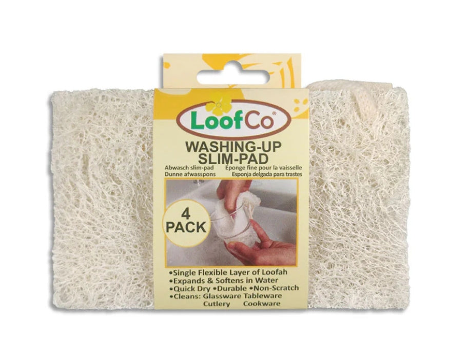 Loofco éponges de nettoyage luffa - fines - 4 pièces
