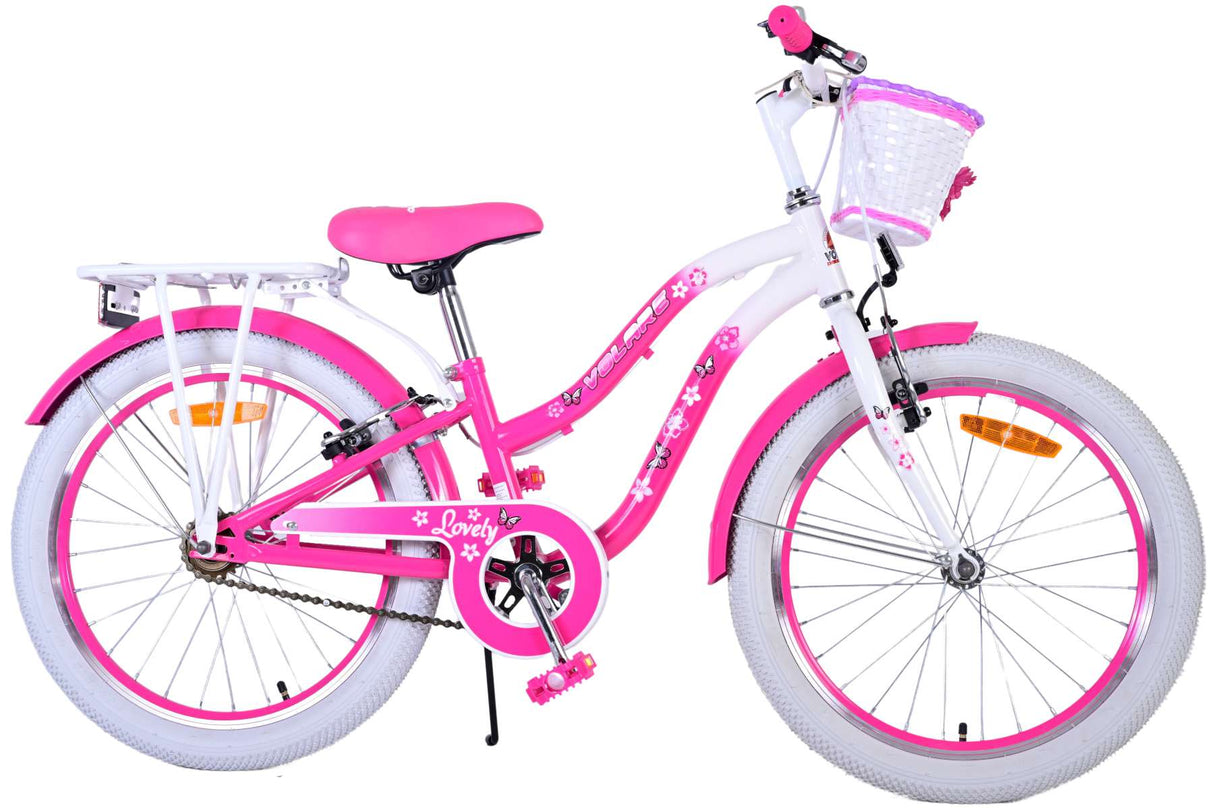 Vélo pour enfants Volare Lovely - Filles - 20 pouces - Rose - Deux freins à main