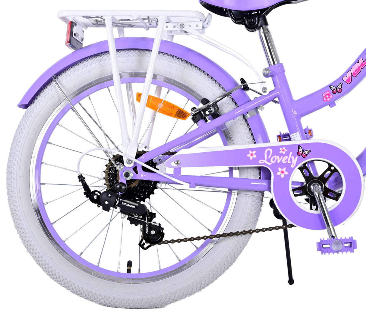 Joli vélo pour enfants Volare - filles - 20 pouces - violet - 7 vitesses