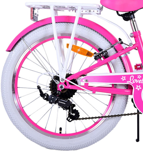 Vélo pour enfants Volare Lovely - Filles - 20 pouces - Rose - 7 vitesses