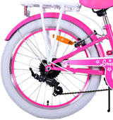 Vélo pour enfants Volare Lovely - Filles - 20 pouces - Rose - 7 vitesses