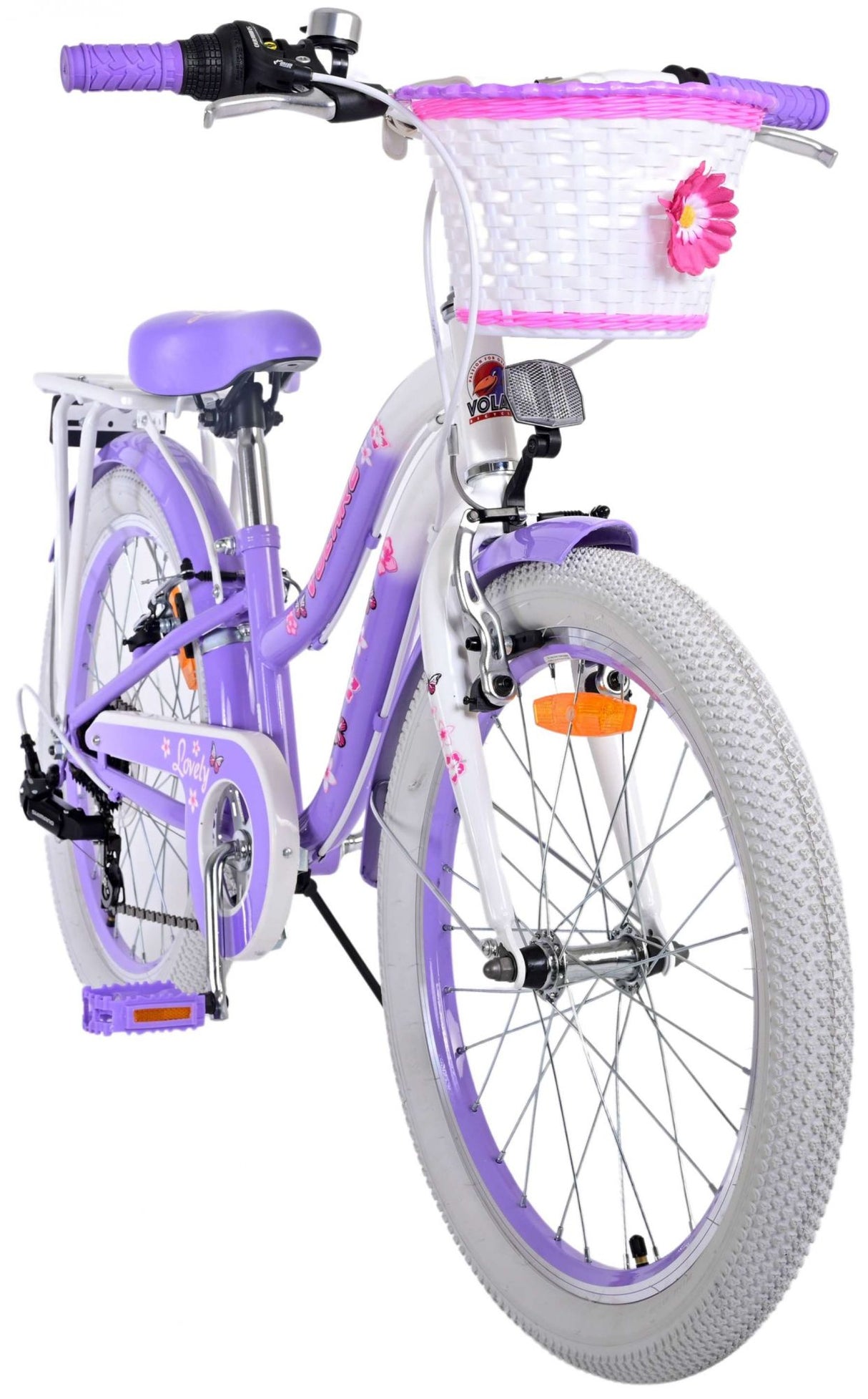 Joli vélo pour enfants Volare - filles - 20 pouces - violet - 7 vitesses