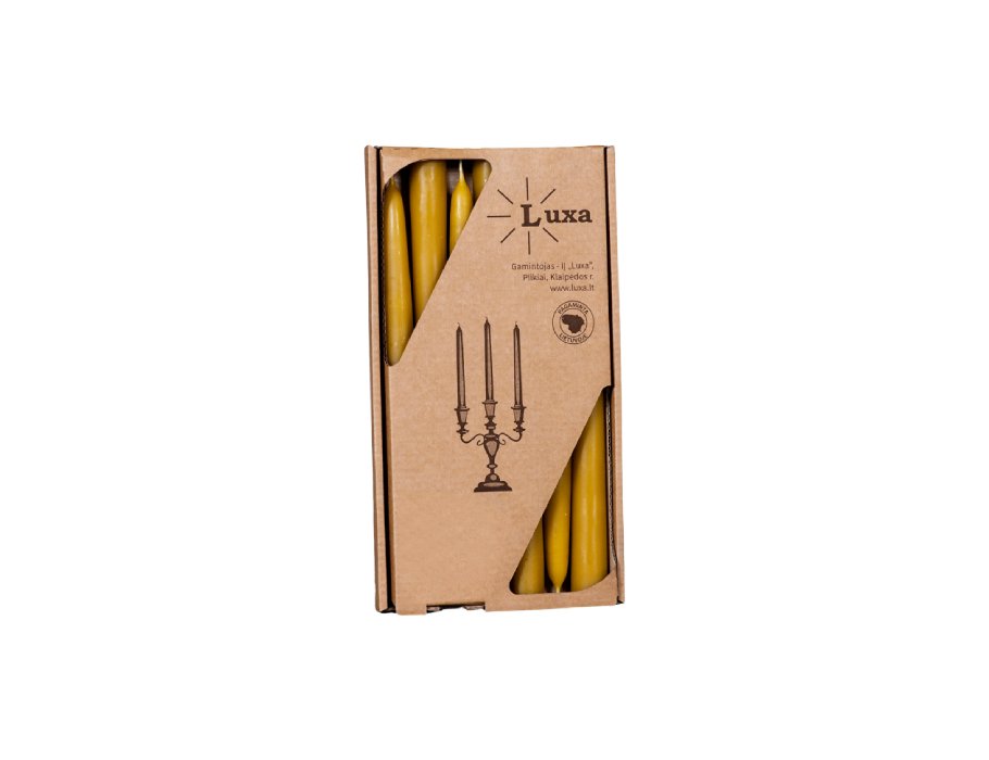 Bougies en cire d'abeille Luxa - 24 cm - 7 pièces
