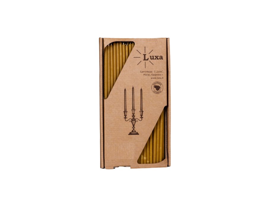 Bougies en cire d'abeille Luxa - fines - 25 cm - 60 pcs.