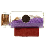 Aimant souvenir de plage en forme de bouteille de coquillages de sable colorés