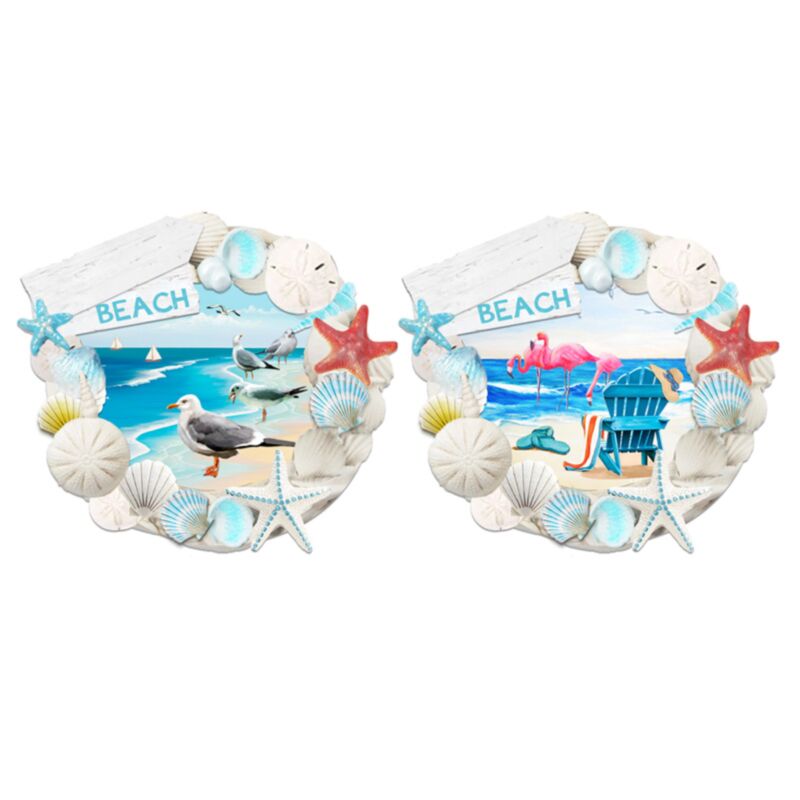 Magnet Flexible Coquillages de plage bleus 3d souvenir de plage de mer