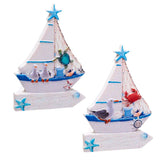 Aimant souvenir de plage de mer 3d de la vie marine de voilier