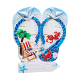 Planche à pantoufles de plage, aimant souvenir de plage de mer 3d