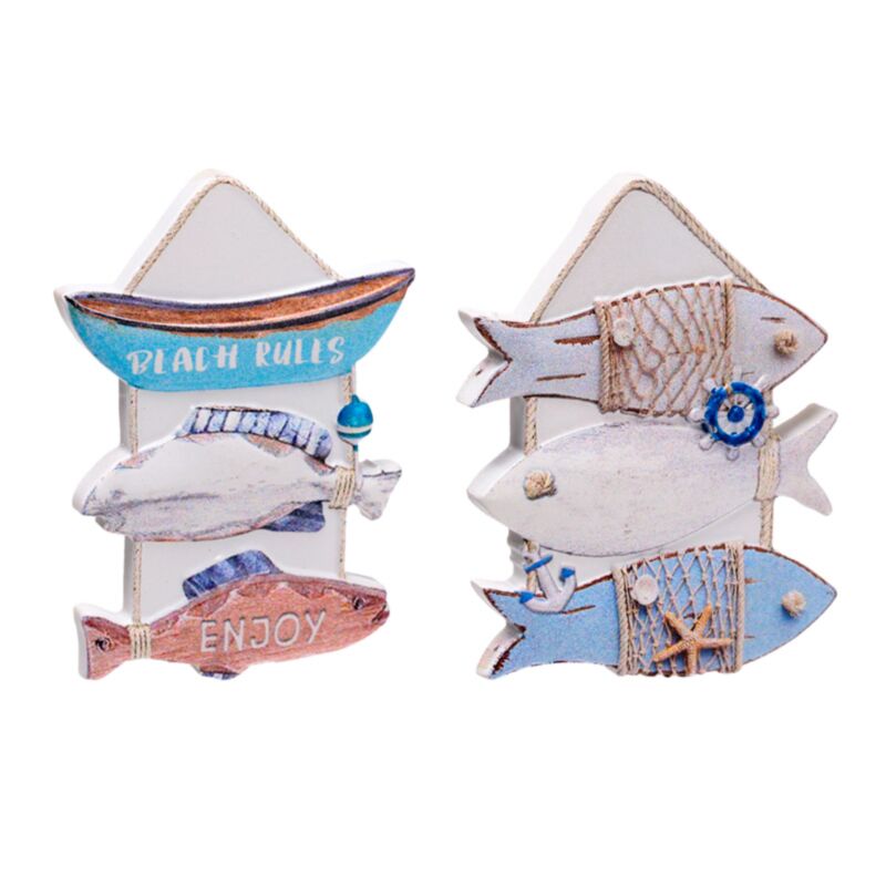 Aimant souvenir de plage de mer 3D en planche à poisson