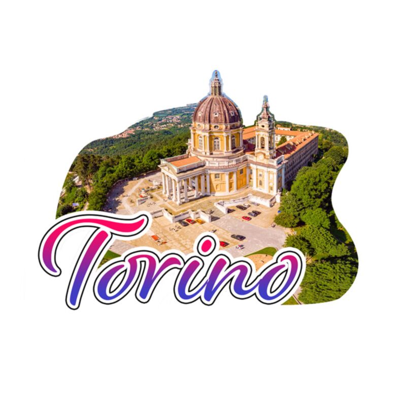 Aimant souvenir de plage de mer 3d Torino superga