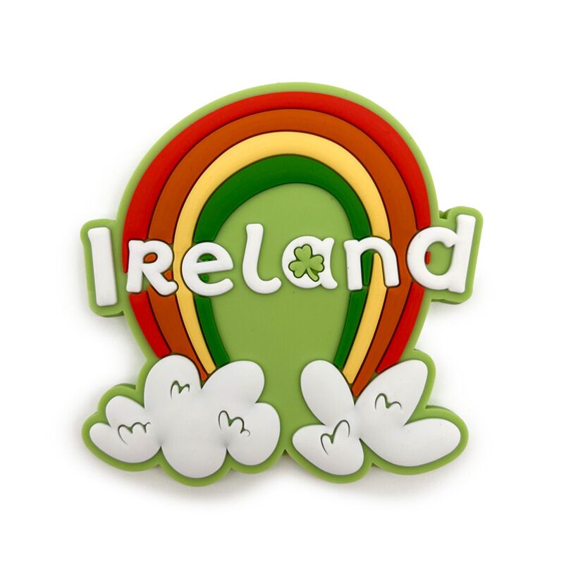 Aimant irlandais de PVC d’Irlande d’arc-en-ciel de chance