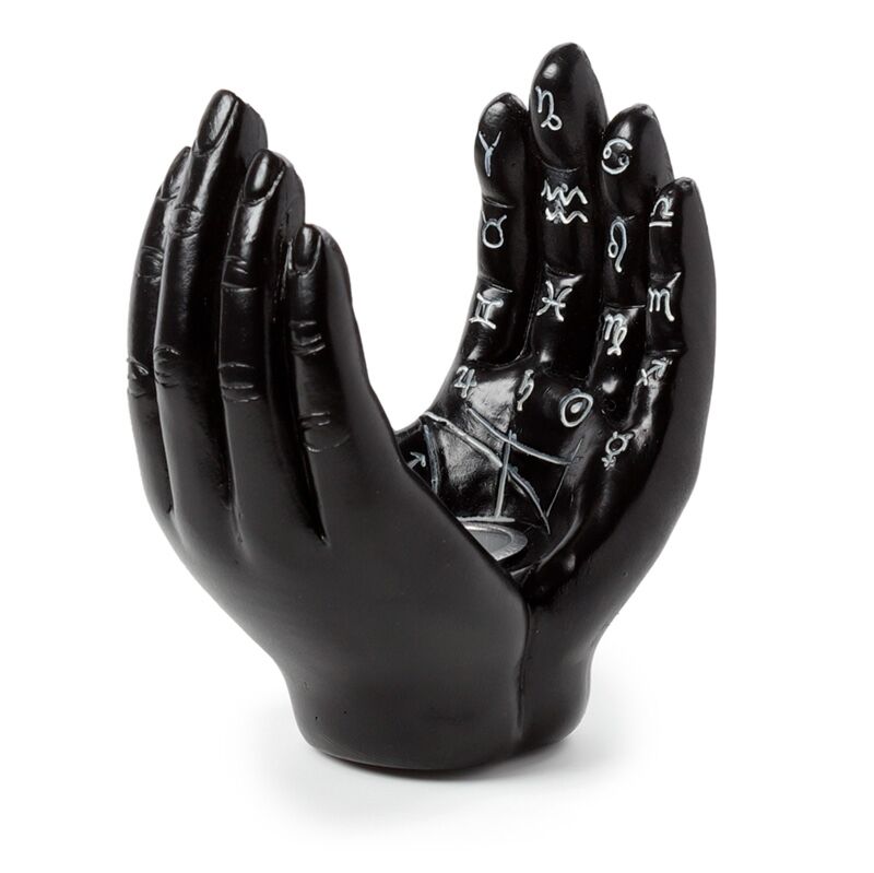 Mantra mains tarot paumes porte-encens ouvert